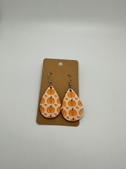 Orange Pumpkin Earrings