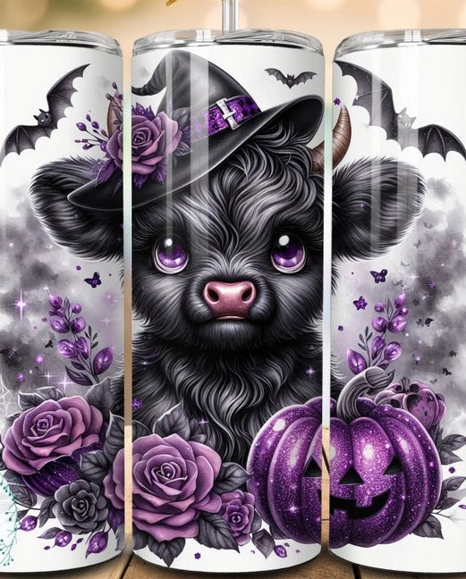 Spooky Highland Cow Tumbler