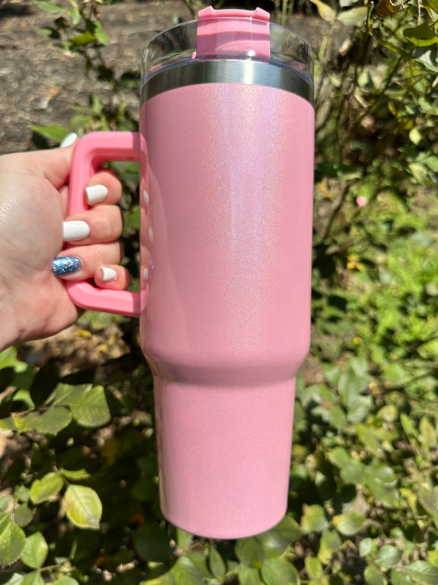 Light Pink Shimmer Tumbler