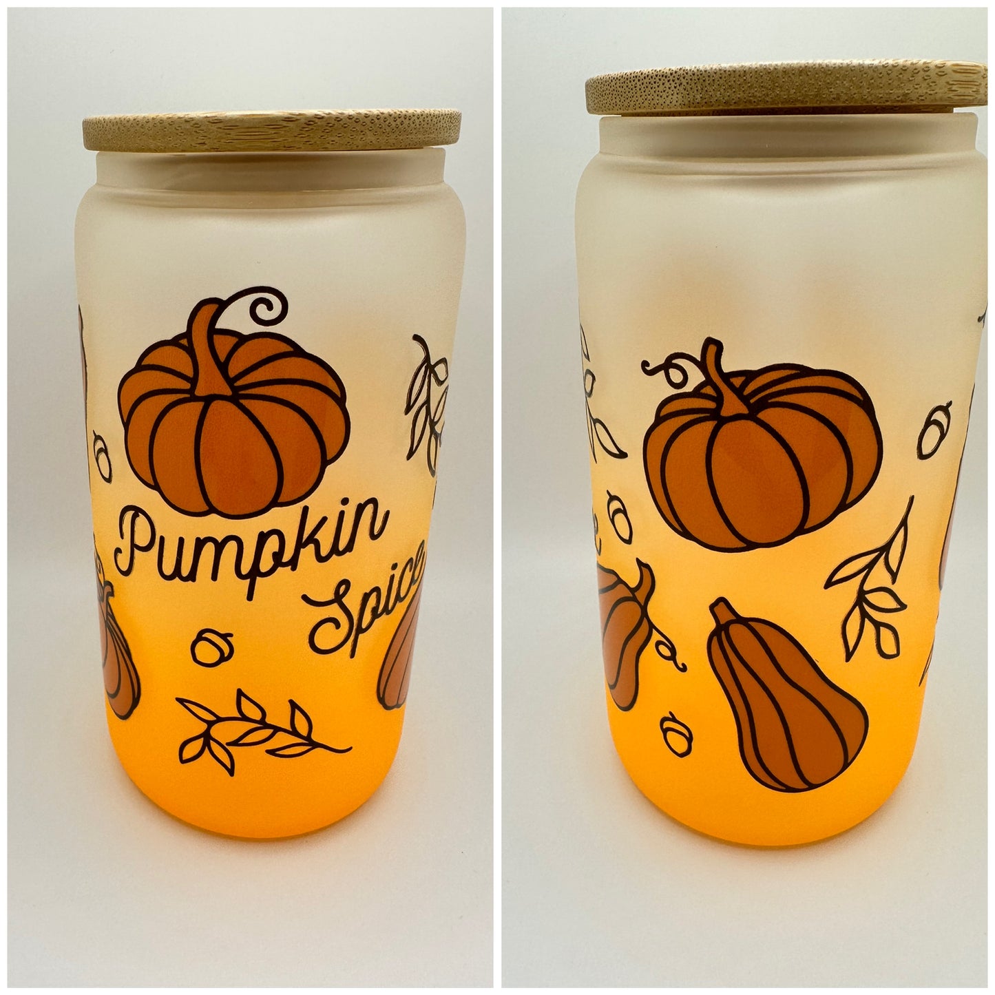 Pumpkin Spice Glass Cup