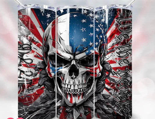 We The People Skull Tumbler