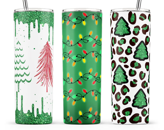 Green Christmas Tumbler