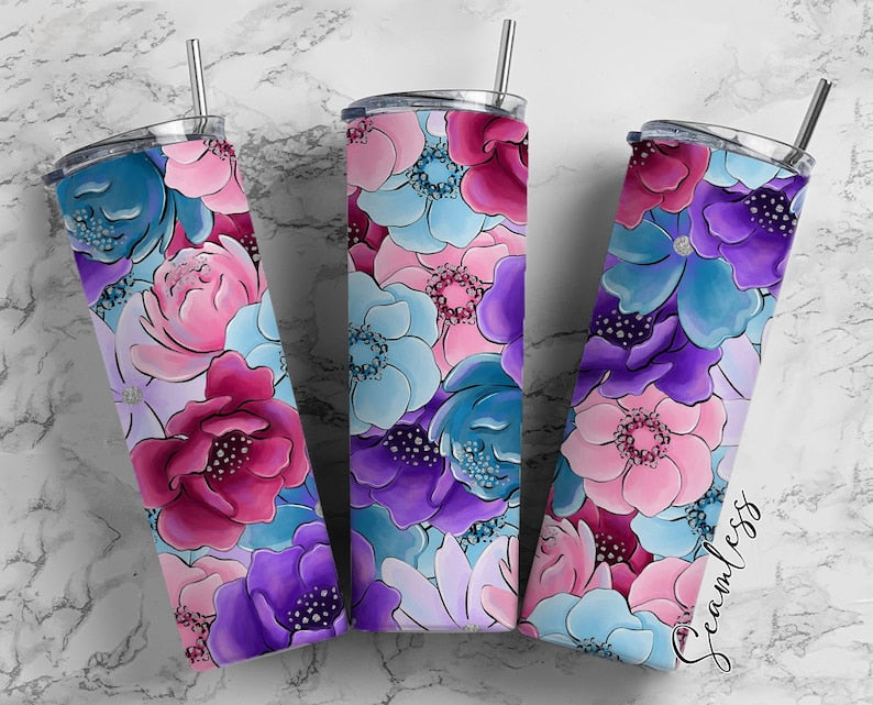 Spring Floral Tumbler