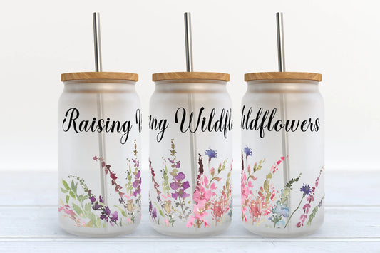 Raising Wildflowers Glass Tumbler