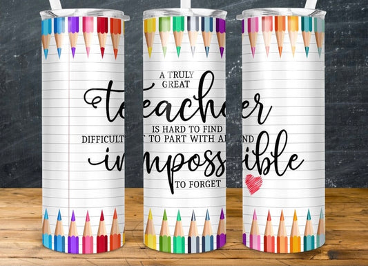 A truly great teacher tumbler